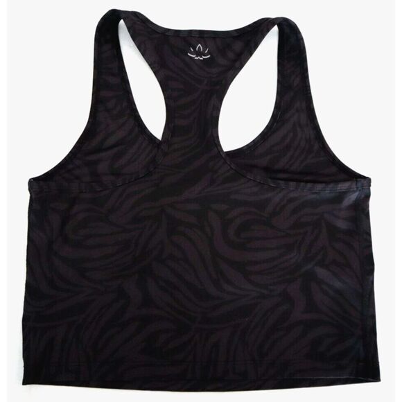 Beyond Yoga LP4462 Women's Sz L Black Lux First Class Cropped Yoga Tank Top - Picture 2 of 9